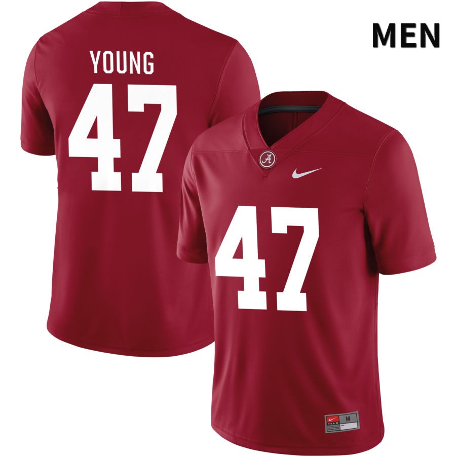 Alabama Crimson Tide Men's Byron Young #47 NIL Crimson 2022 NCAA Authentic Stitched College Football Jersey RH16J64XB